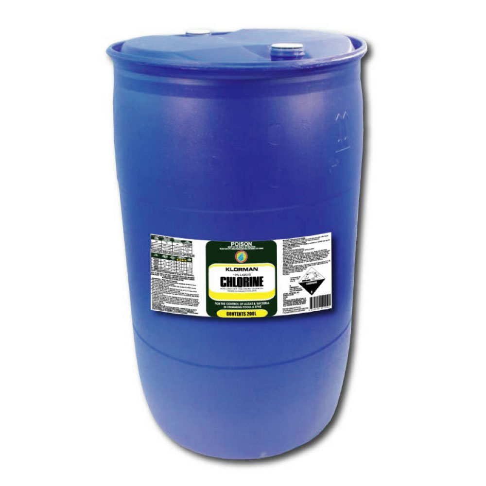 Klorman Liquid Chlorine 13 4 X 200lt Per Pallet Hydrocare Pools