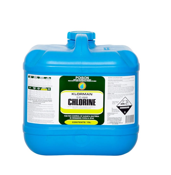 Klorman Liquid Pool Chlorine 13% (48 x 15lt per Pallet) - Hydrocare Pools