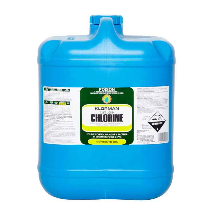 Klorman Liquid Pool Chlorine 13% (32 x 20lt per Pallet) - Hydrocare Pools